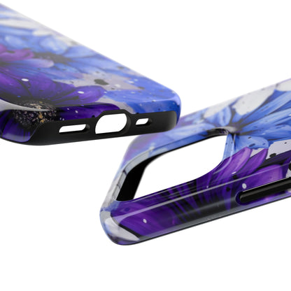 Vibrant Purple & Blue Floral Splash - iPhone Series Case