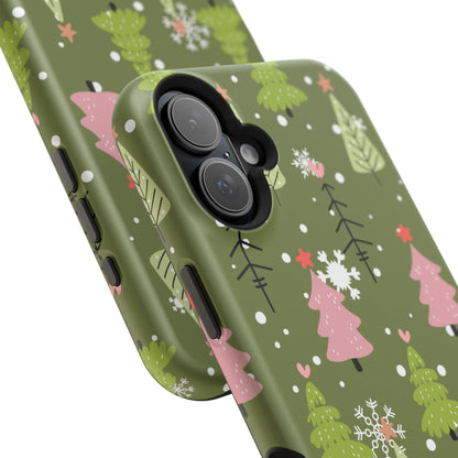 Whimsical Christmas Tree Pattern – MagSafe Phone Series Case