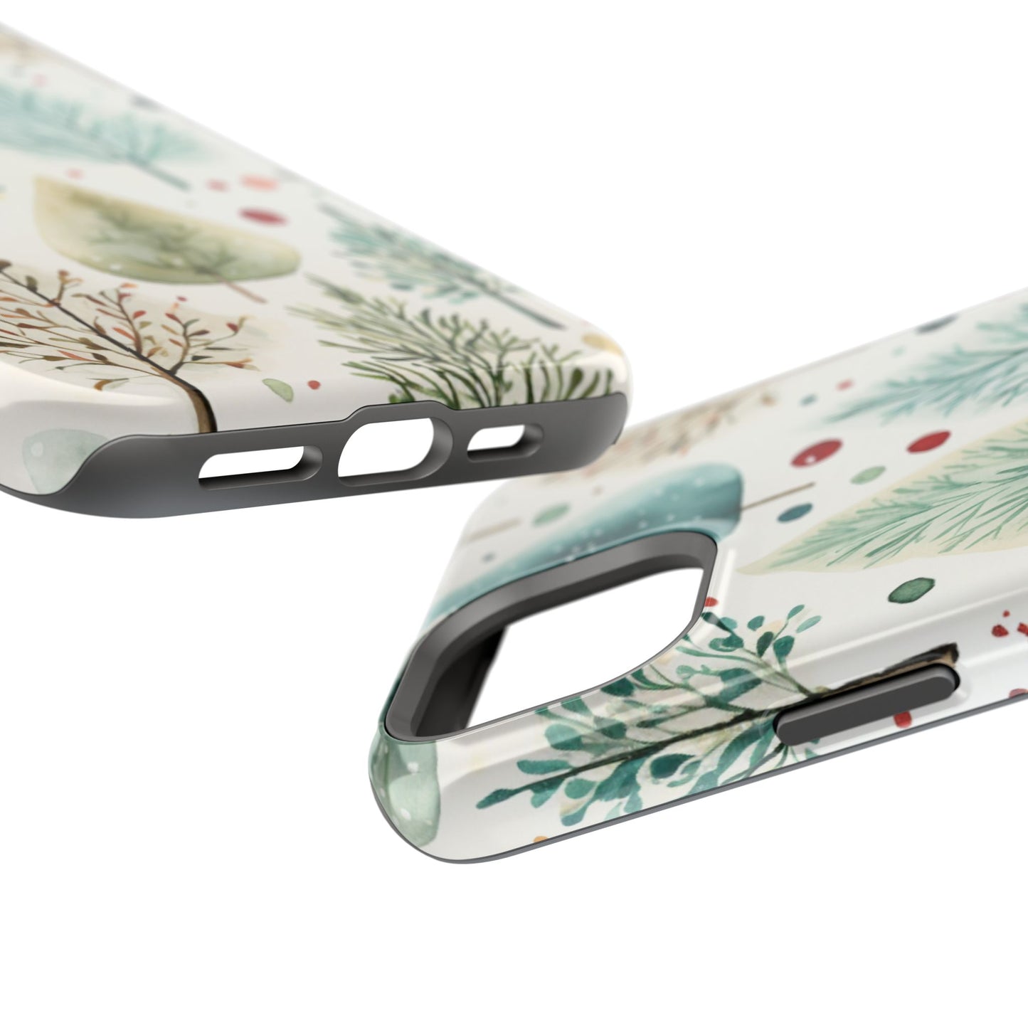 Watercolor Winter Trees MagSafe iPhone Case – Nature-Inspired, Holiday Theme Protective Cover