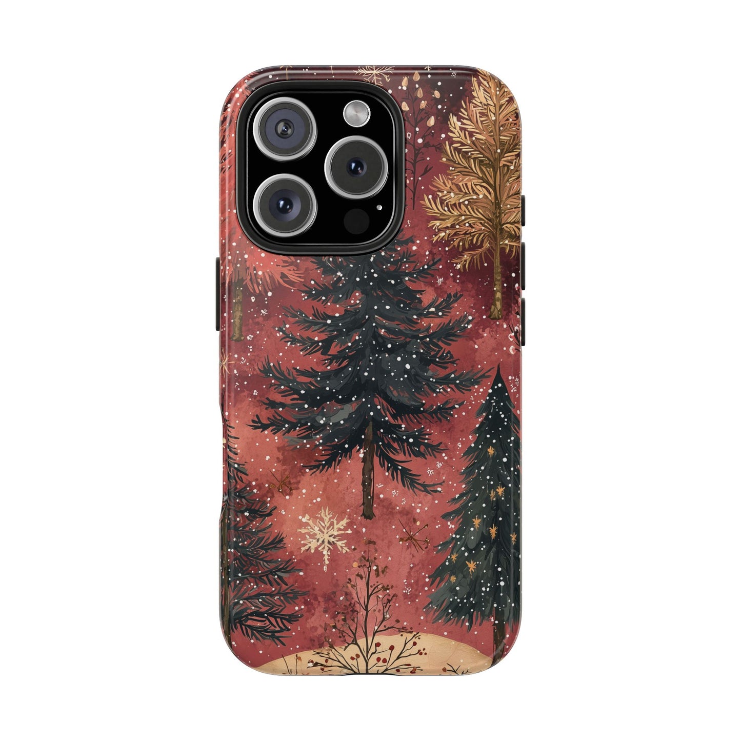 Rustic Red Winter Forest - iPhone Series Case