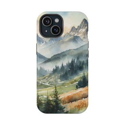 Serene Alpine Forest - MagSafe iPhone Case