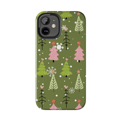 Whimsical Christmas Tree Pattern – iPhone Series Case