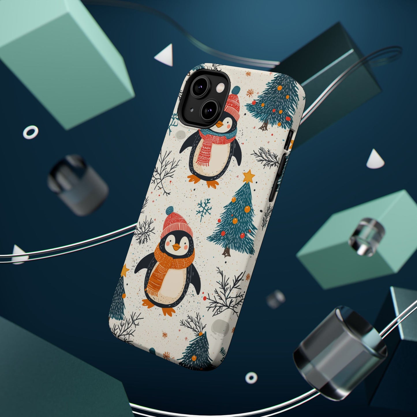 Snowy Christmas Cheer MagSafe iPhone Case