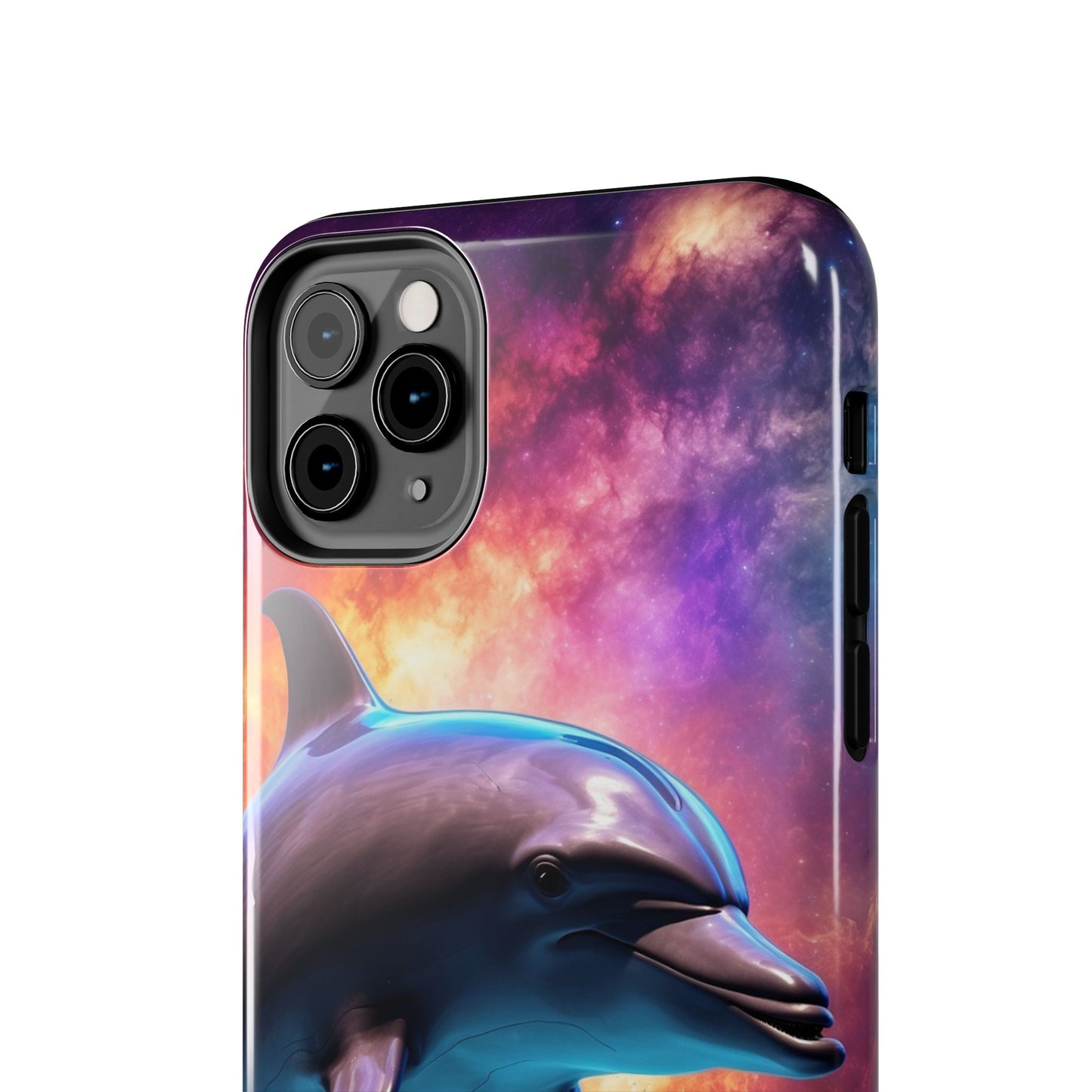 Cosmic Dolphin Galaxy Art - iPhone Case