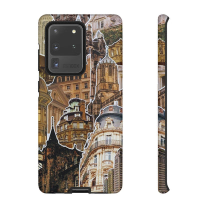 Vintage Architectural Collage Samsung Galaxy Case – Tough Dual-Layer Protection with Matte Finish