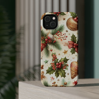 Classic Christmas Stocking & Ornaments Pattern – iPhone Series Case