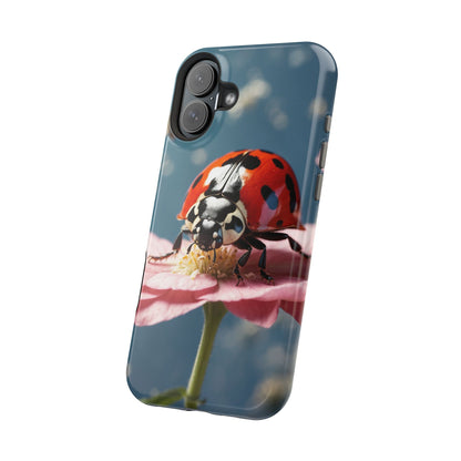 MagSafe iPhone Case: Floral Ladybug Delight