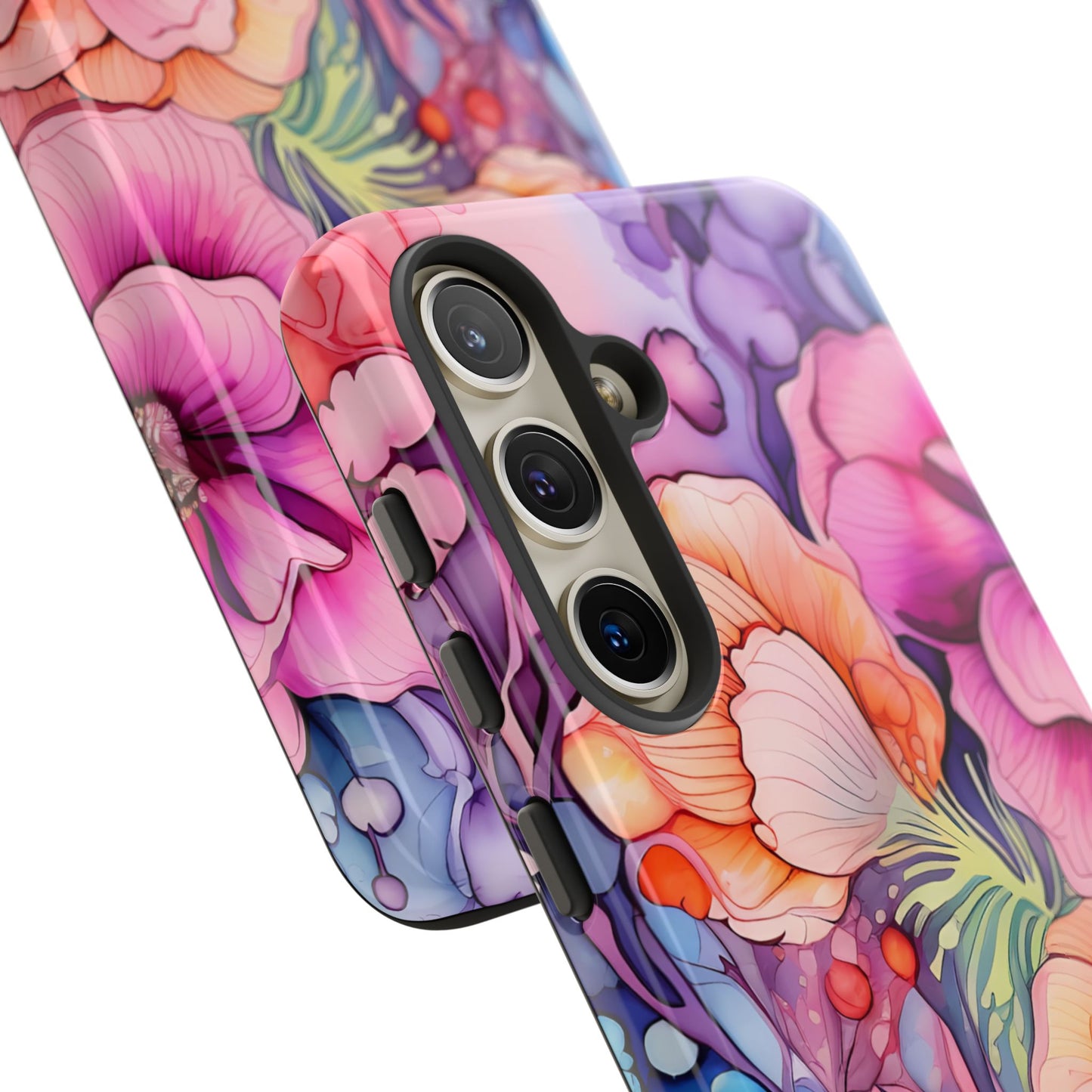 Bright Watercolor Floral Splash iPhone Series Case – Bold Artistic Design