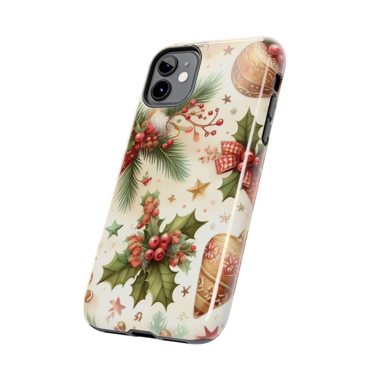 Classic Christmas Stocking & Ornaments Pattern – iPhone Series Case