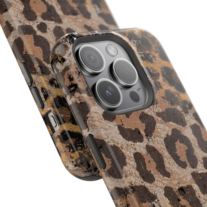 Vintage Distressed Leopard Print - MagSafe iPhone Series Case