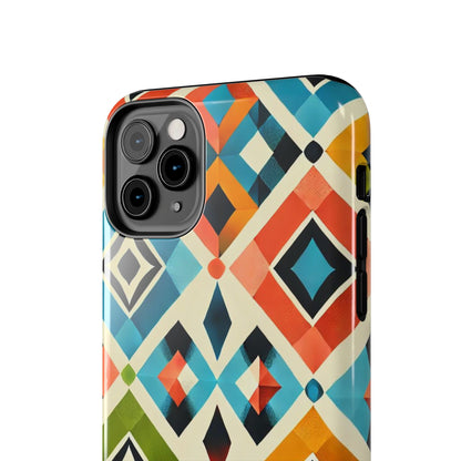 Harlequin Geometric iPhone Case - Vibrant Abstract Protective Cover