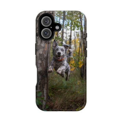 Happy Forest Dog MagSafe iPhone Case – Nature-Inspired Protective Cover