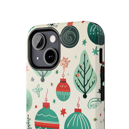 Vintage Christmas Ornaments Pattern – iPhone Series Case