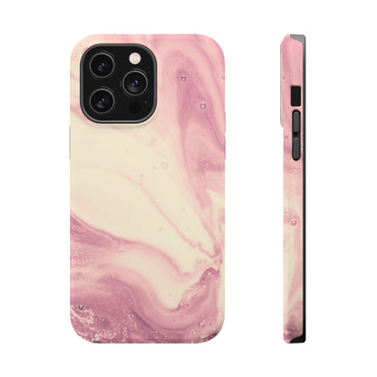 Blush Marble Glow – MagSafe Case with Pink & Rose Gold Marble Design