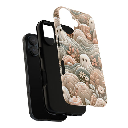 Boho Ghost Phone Case - Aesthetic Floral Protection Meets Whimsical Charm - Fits All iPhones, Samsung Galaxy, & Google Pixel. Premium Cases! - BOGO Cases