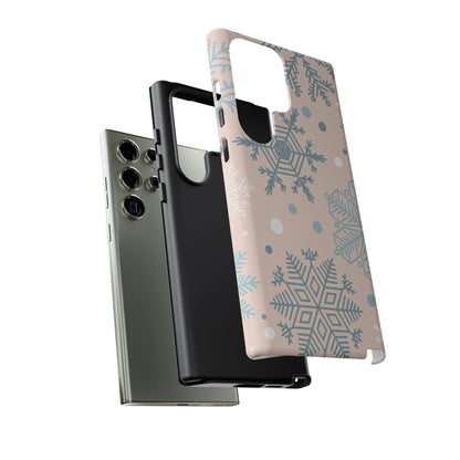 Winter Snowflakes Samsung Galaxy Case – Shockproof, Smooth Matte Finish, Dual-Layer Protection