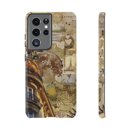 Parisian Dream Collage Samsung Galaxy Case – Dual-Layer Protection with Vintage French Aesthetic