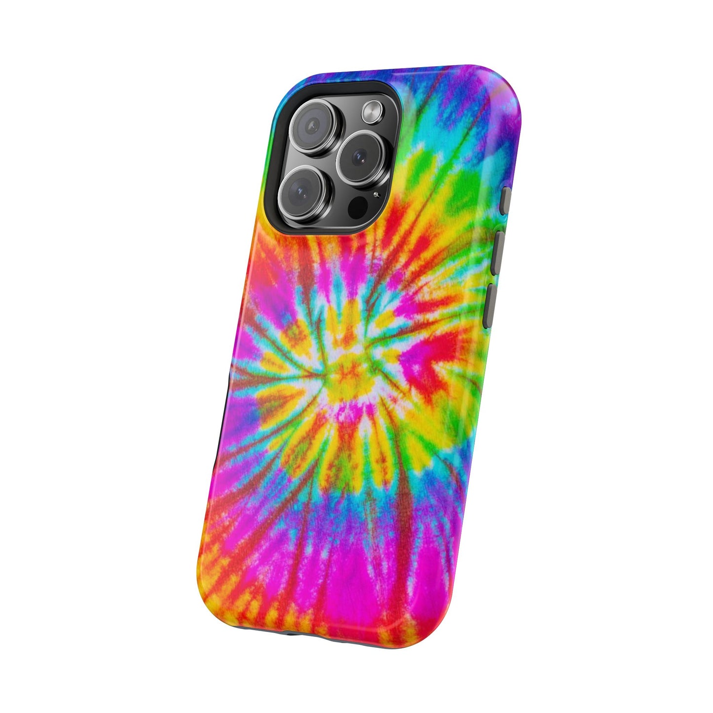 Rainbow Spiral Tie-Dye MagSafe Case – Vibrant Colors & Functionality