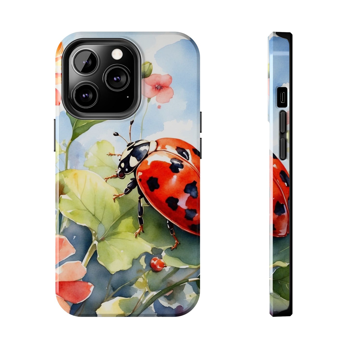 Watercolor Ladybug & Poppy Fields - iPhone Series Case