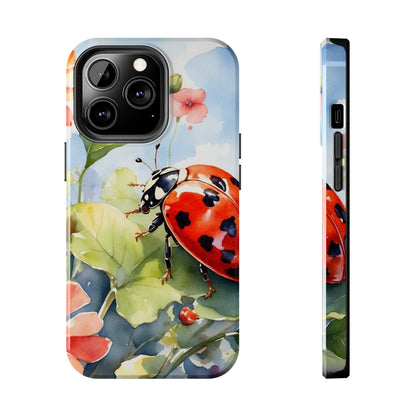 Watercolor Ladybug & Poppy Fields - iPhone Series Case