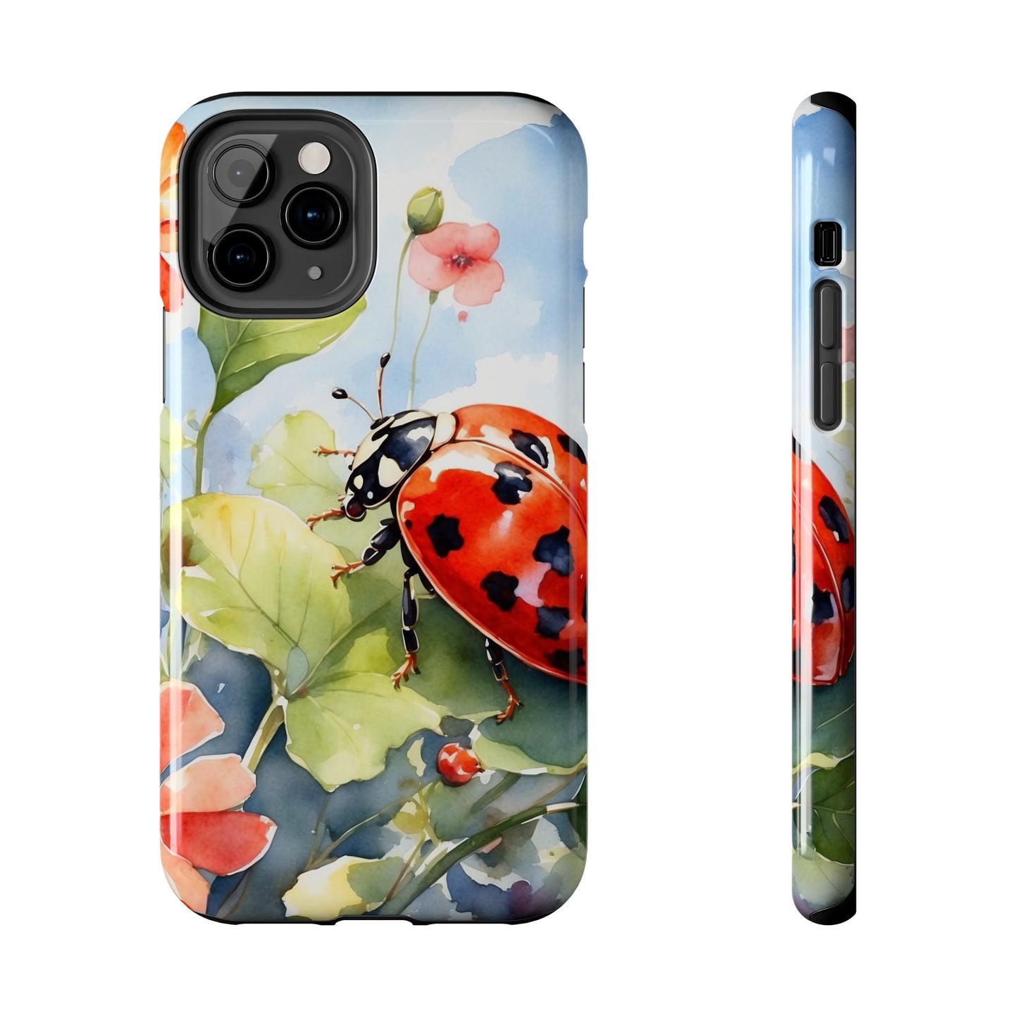 Watercolor Ladybug & Poppy Fields - iPhone Series Case