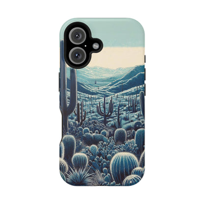 Desert Blues Cactus iPhone Case