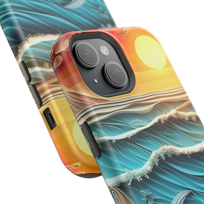 Tropical Sunset Paper Art Ocean – iPhone Series Case