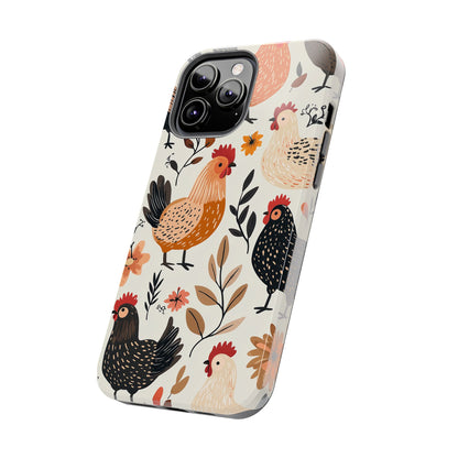 iPhone Case: Cluckin' Vintage – Chickens & Leaves