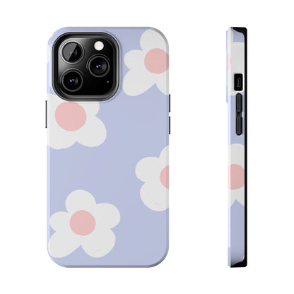 Retro Daisy Pastel Tough iPhone Case – Durable Design with Soft Matte Finish