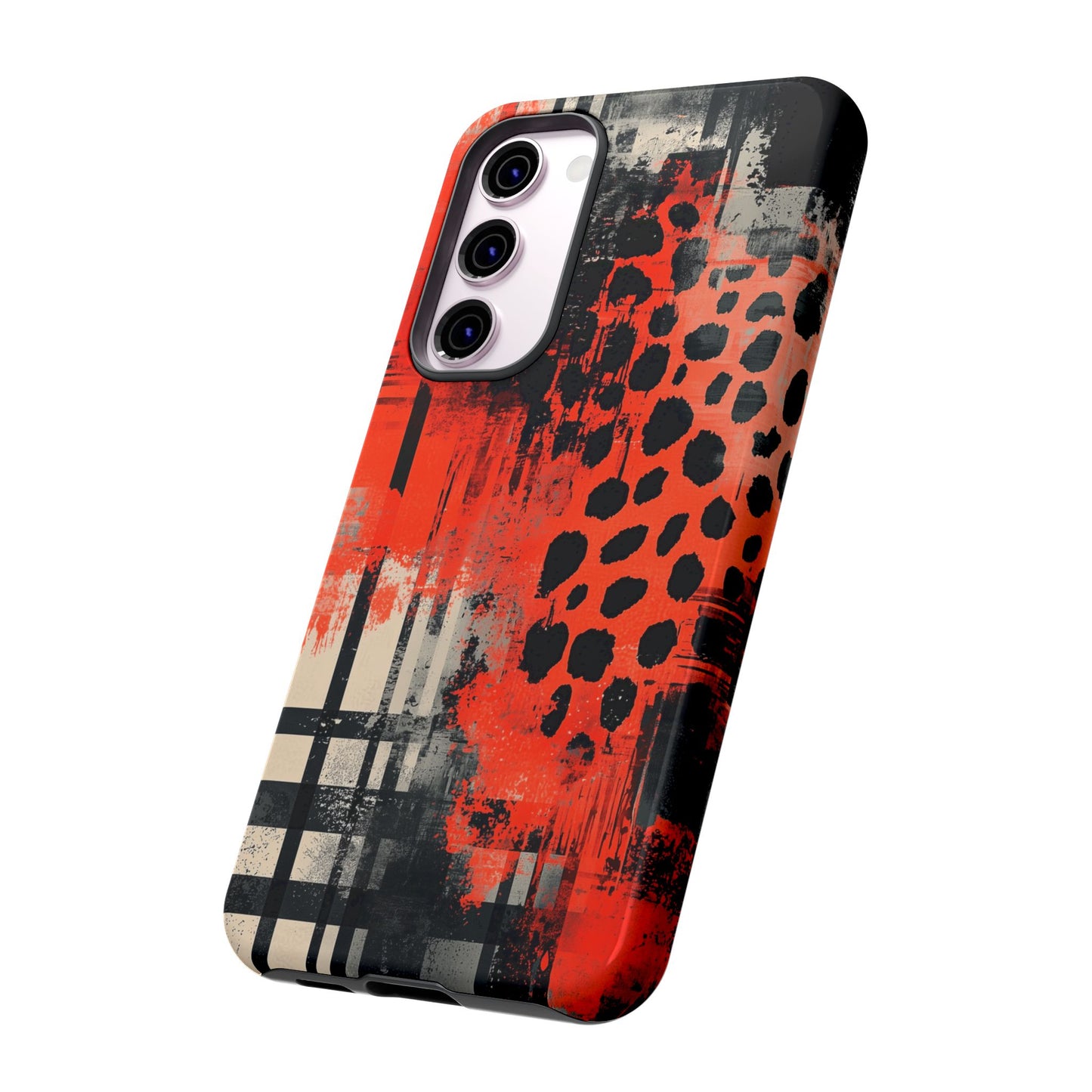 Cheetah Plaid Case – Red & Black Pattern