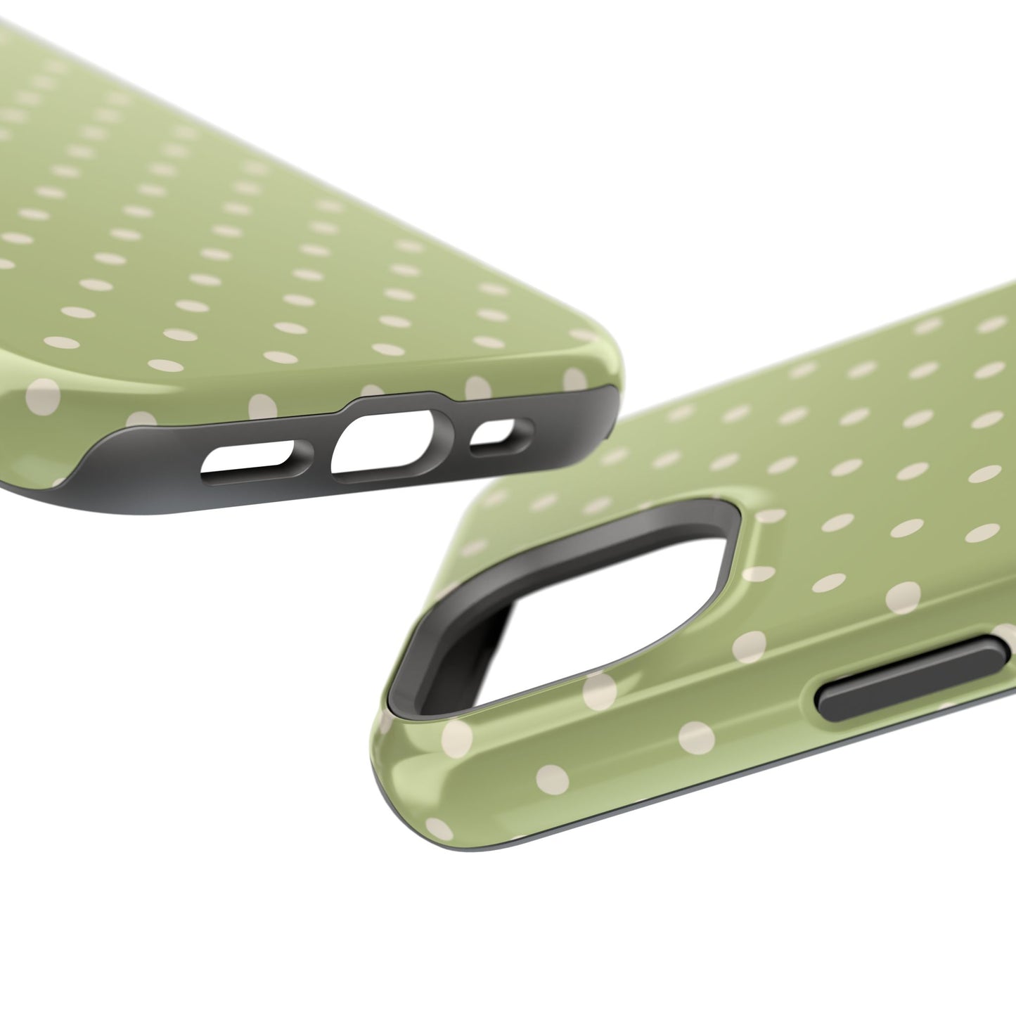 Sage Green Polka Dots – MagSafe iPhone Case