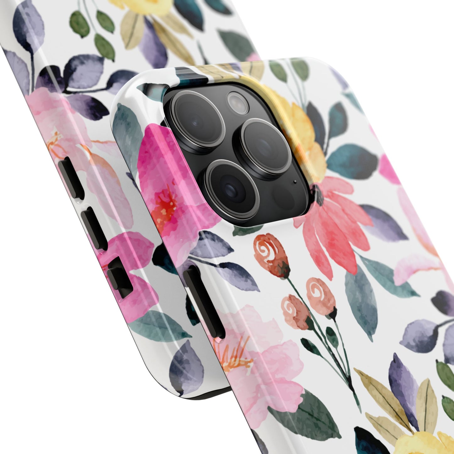 Blossoming Beauty – iPhone Series Case with Vibrant Watercolor Flowers