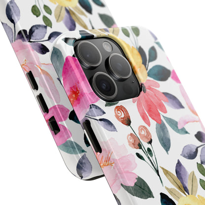 Blossoming Beauty – iPhone Series Case with Vibrant Watercolor Flowers