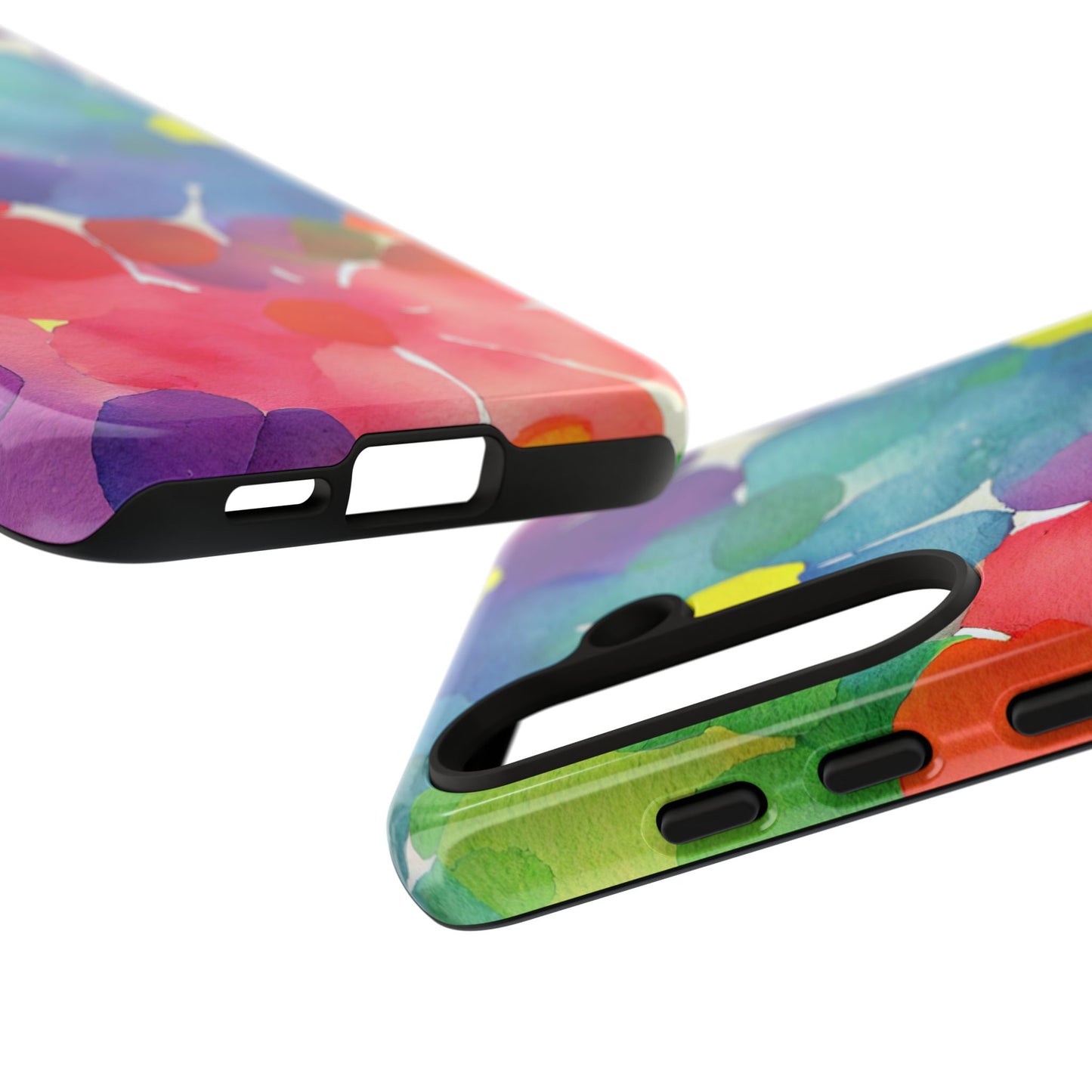 Rainbow Bloom Watercolor Samsung Galaxy Case – Slim Design, Glossy Finish