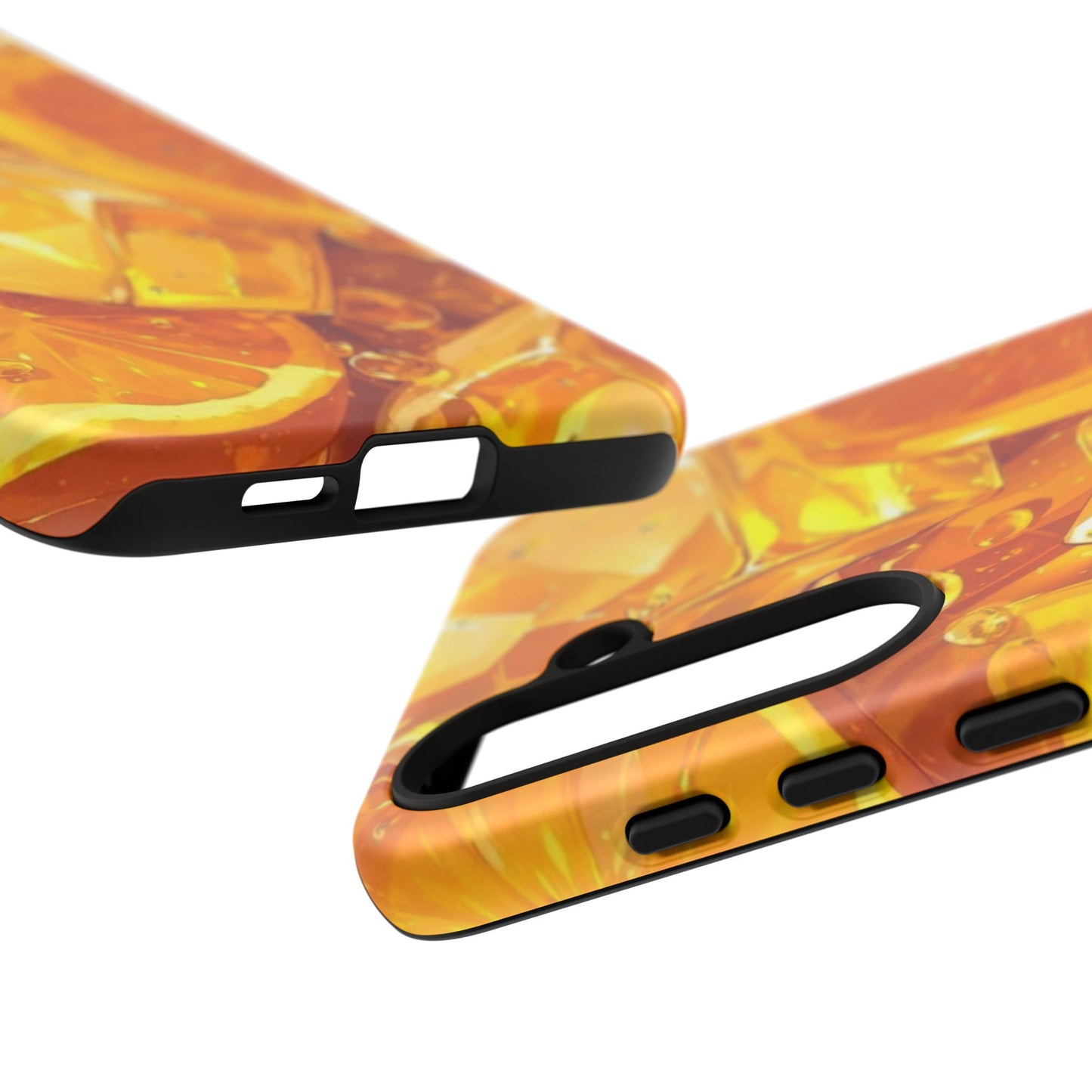 Citrus Splash Samsung Galaxy Case – Bright Orange Slices & Ice, Dual - Layer Protection - BOGO Cases