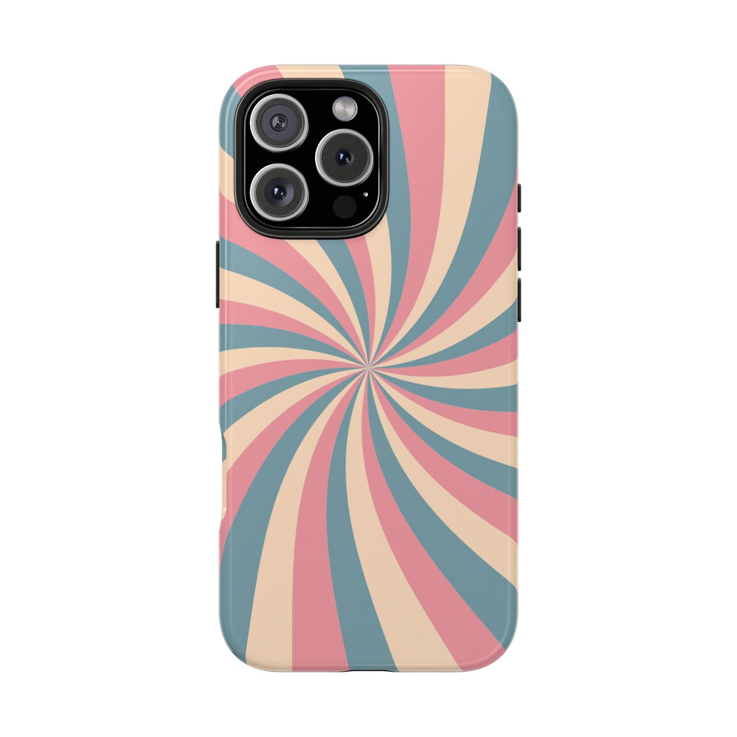 Vintage Pastel Swirl iPhone Case – Dual-Layer Protection with 70s-Inspired Design