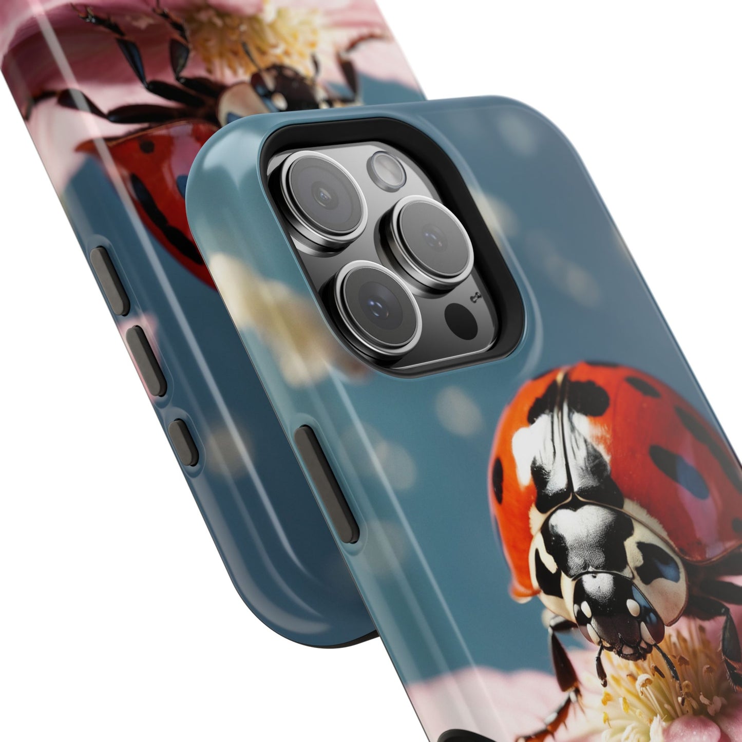 MagSafe iPhone Case: Floral Ladybug Delight