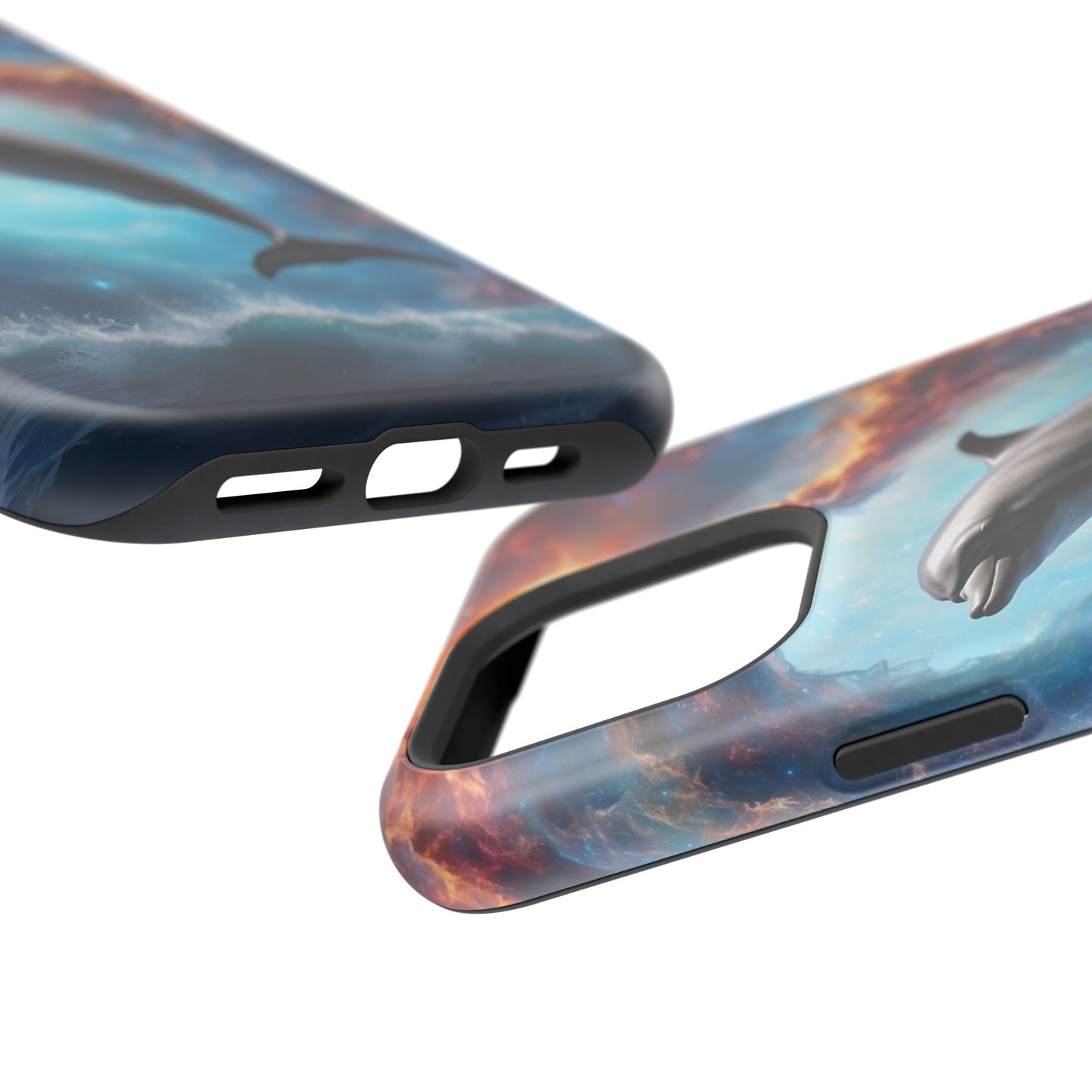 Cosmic Dolphin Space Vibes - MagSafe-Compatible Case