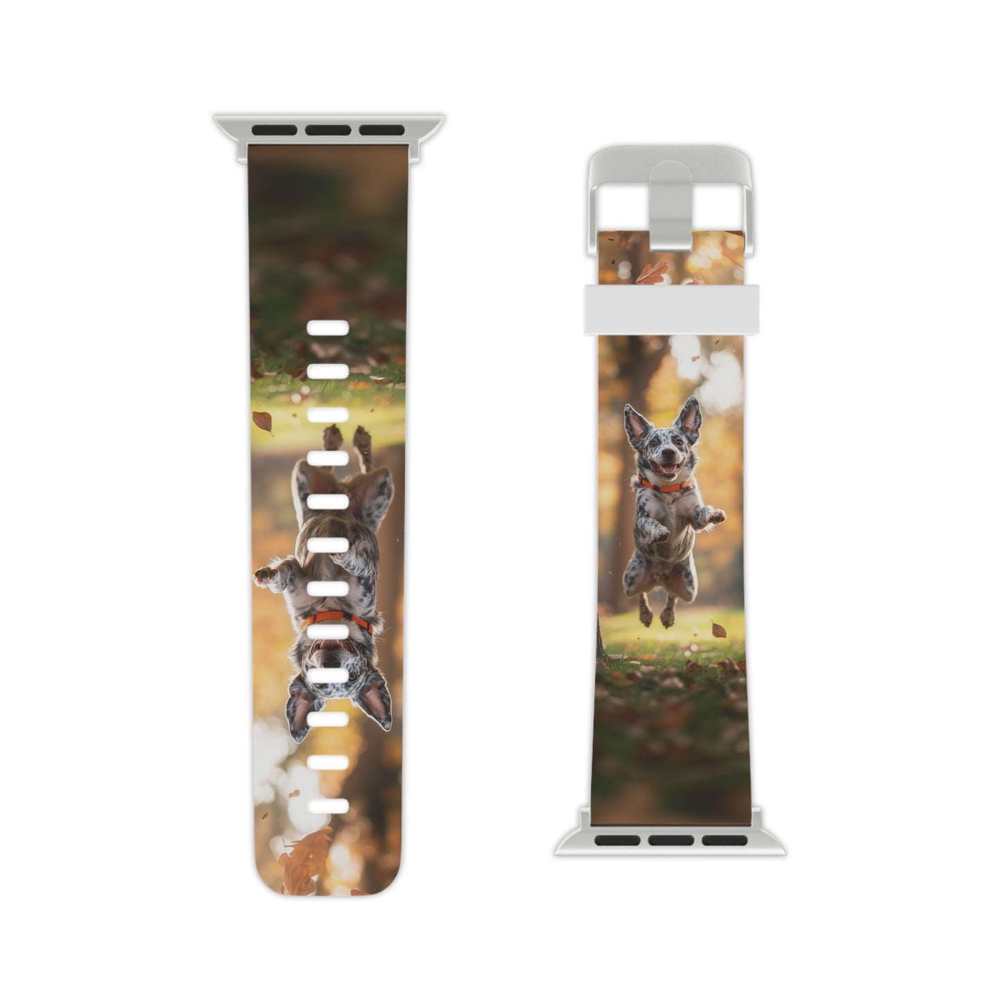 Energetic Blue Heeler Forest Pup Apple Watch Band