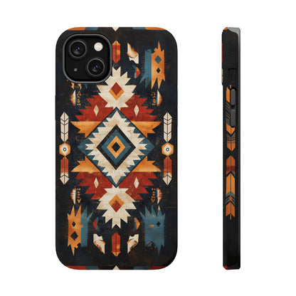 Southwestern Arrow & Diamond Tough MagSafe iPhone Case – Bold Tribal Design, Dual-Layer Protection