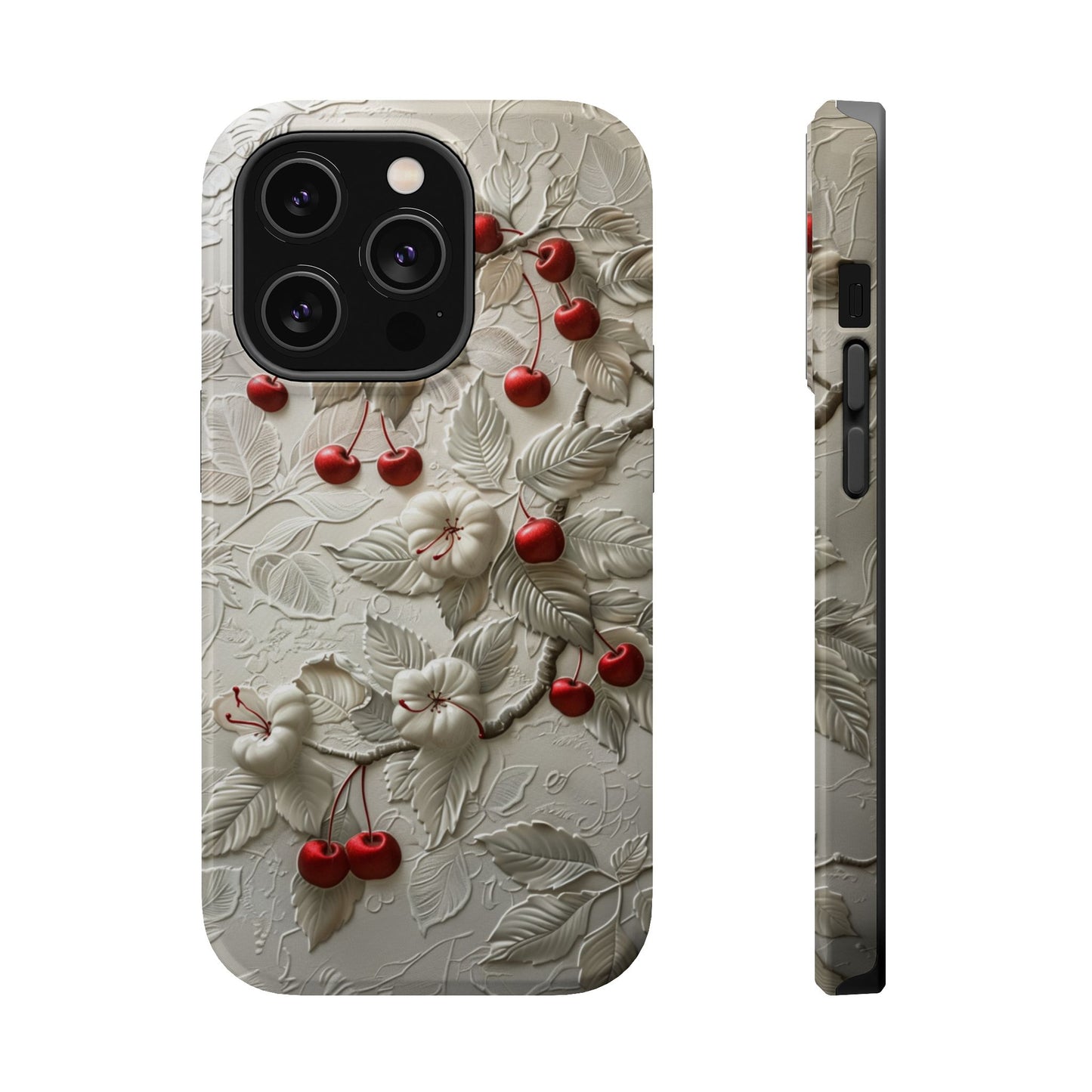 Unleash Your Inner Goddess With Our Athenian Elegance Cherry Marble Phone Case | A Blend of Classic Art and Modern Tech | Cute Cherries | Stone