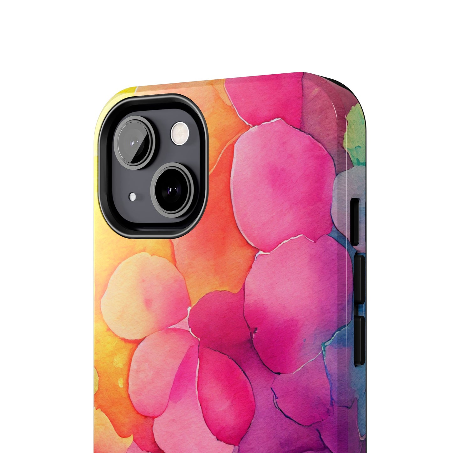 Sunset Petals Watercolor iPhone Case – Slim Design, Glossy Finish