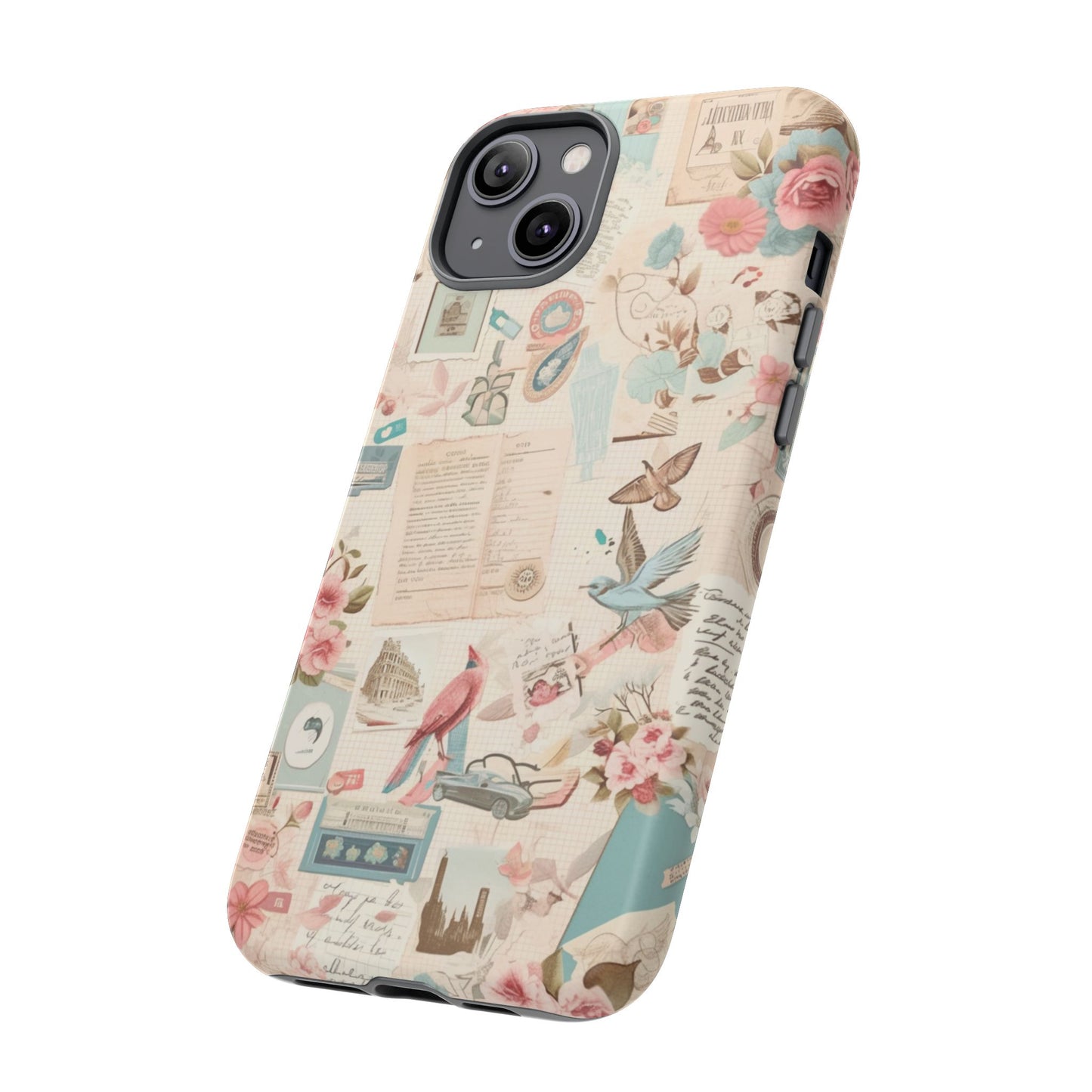 Vintage Collage iPhone Case - Retro Nostalgic Protective Cover