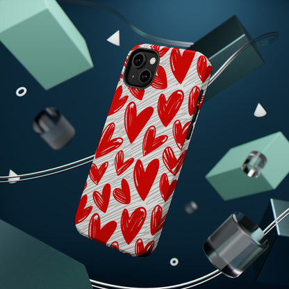 MagSafe Case: Whimsical Heart Doodle