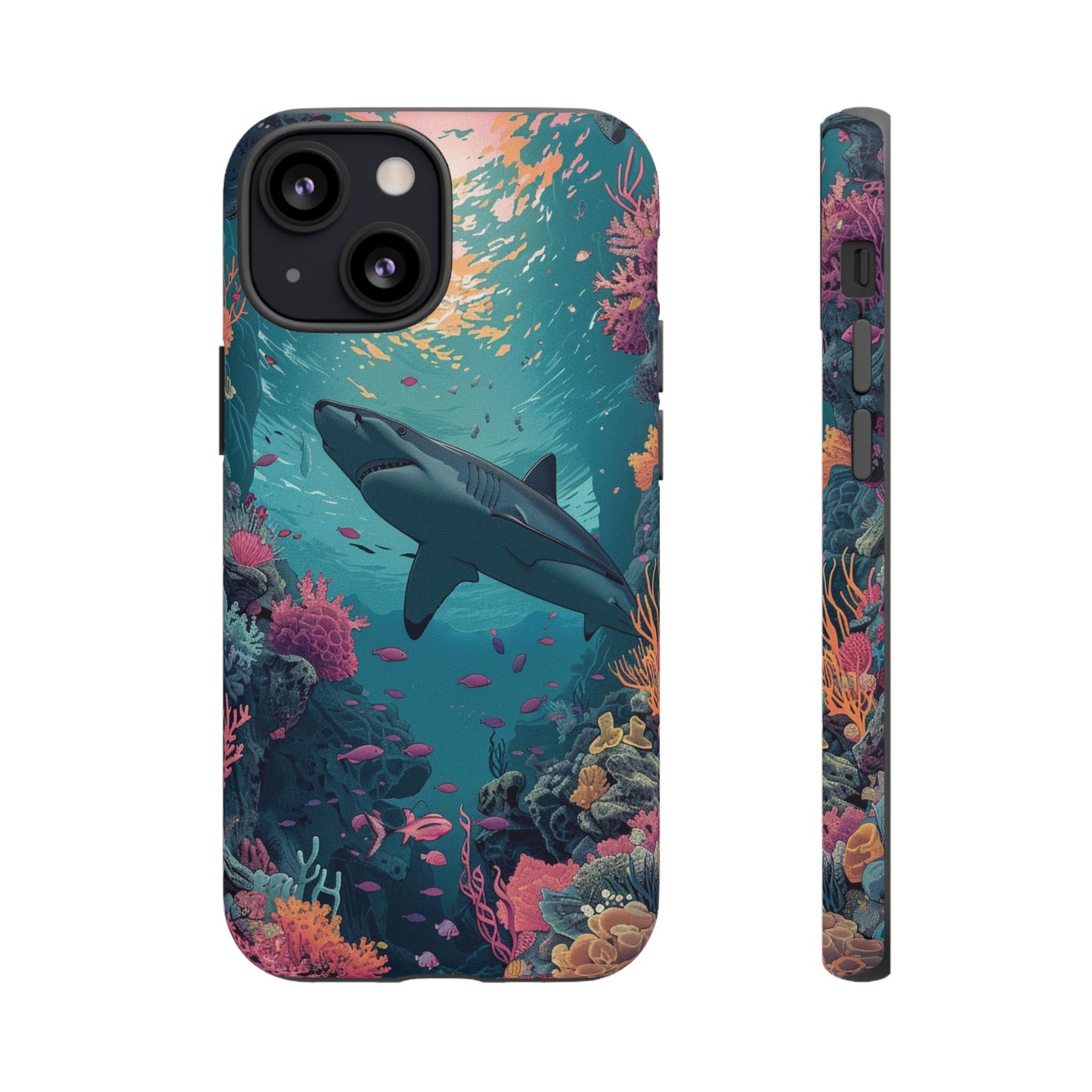 Ocean Shark Coral Reef iPhone Case