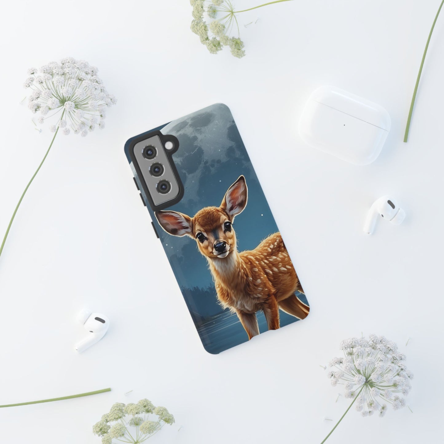 Samsung Galaxy Case – Enchanted Fawn Under the Moonlit Sky