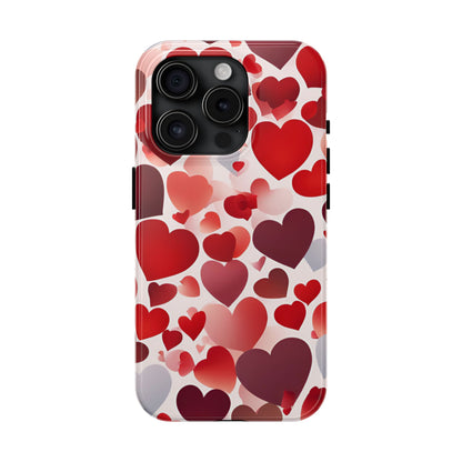 iPhone Case: Romantic Red Heart Gradient Case