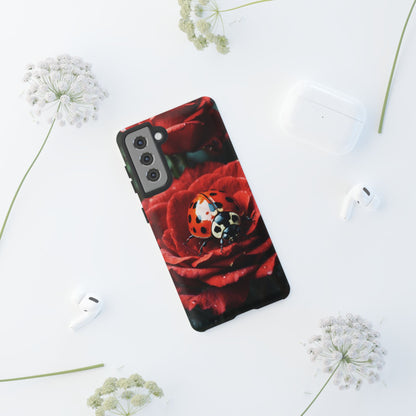 Elegant Rose & Ladybug Charm - Samsung Galaxy Case