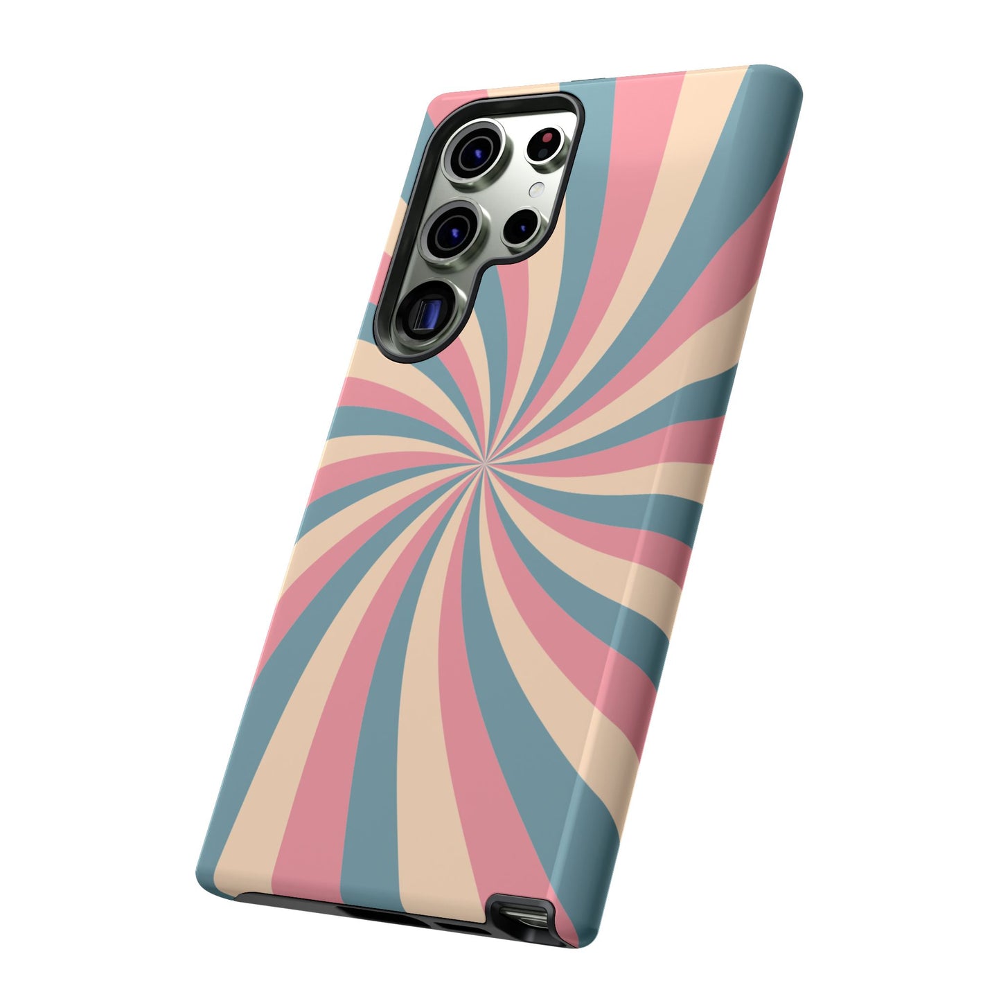 Vintage Pastel Swirl  Samsung Galaxy Case – Dual-Layer Protection with 70s-Inspired Design