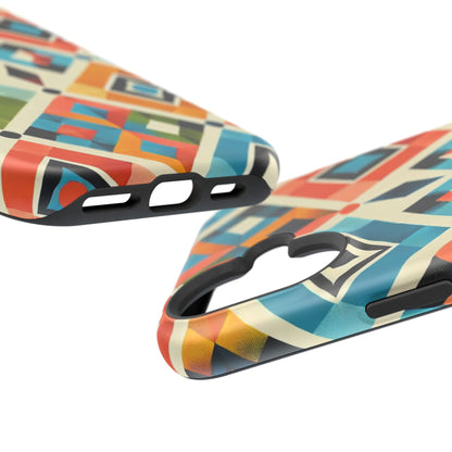 Harlequin Geometric MagSafe iPhone Case - Vibrant Abstract Protective Cover